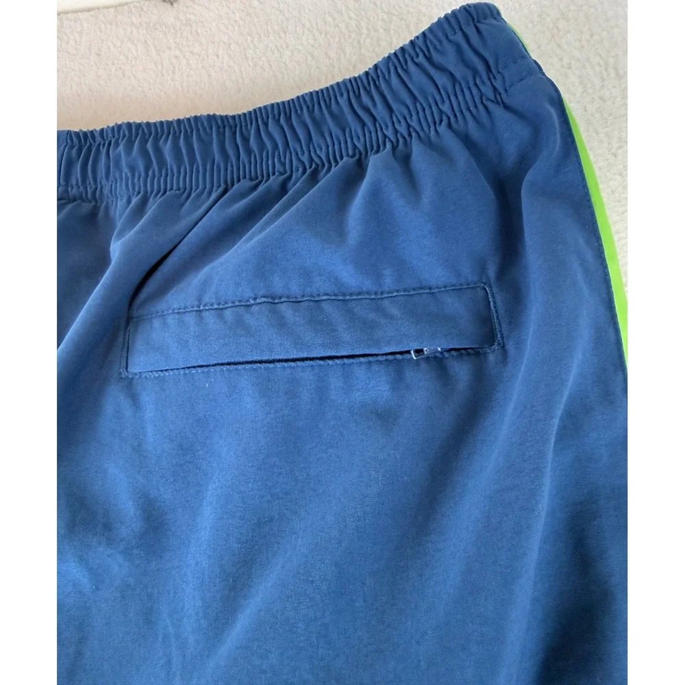 Nike Track Pants Womens M Blue Green Side Stripe Athletic Mesh Lined Sweatpants